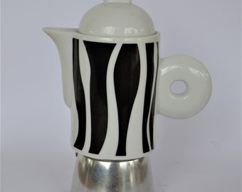 Cafetière italienne vintage de collection, machine à expresso, Barista, ancienne cafetière à couvercle bombé, objets de collection Italie, tasse en porcelaine