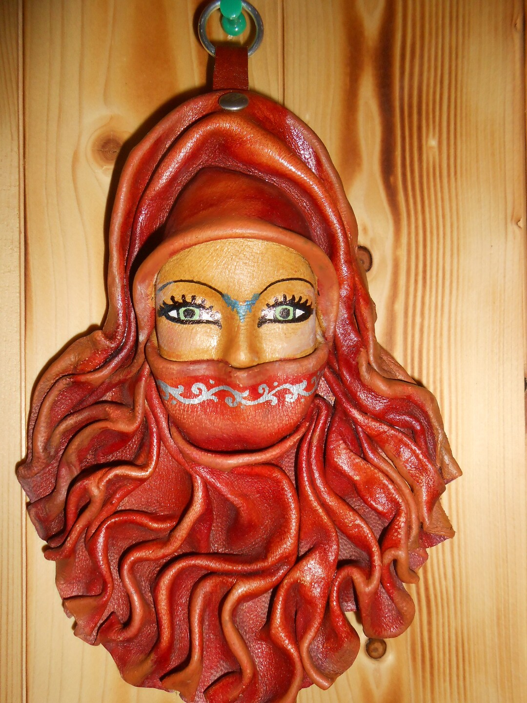 Lady Wall Mask Leather Decorative Masks for Sale Art Deco Wall Mask