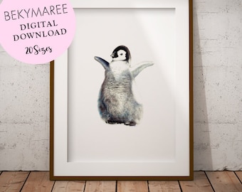 Happy Feet Penguin Print