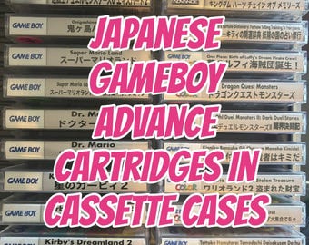 Japanese Game Boy Advance Games inside cassette cases Gameboy