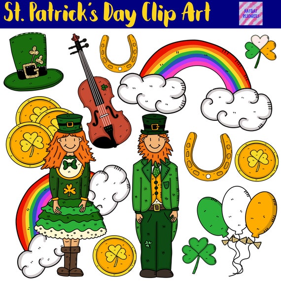 St Patricks Tag Irischen Traditionellen Clipart Kobold Etsy