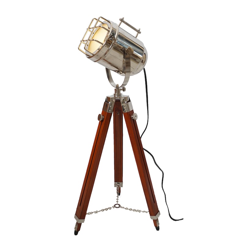 Vintage Nautical Searchlight Marine Spotlight Retro Tripod Etsy