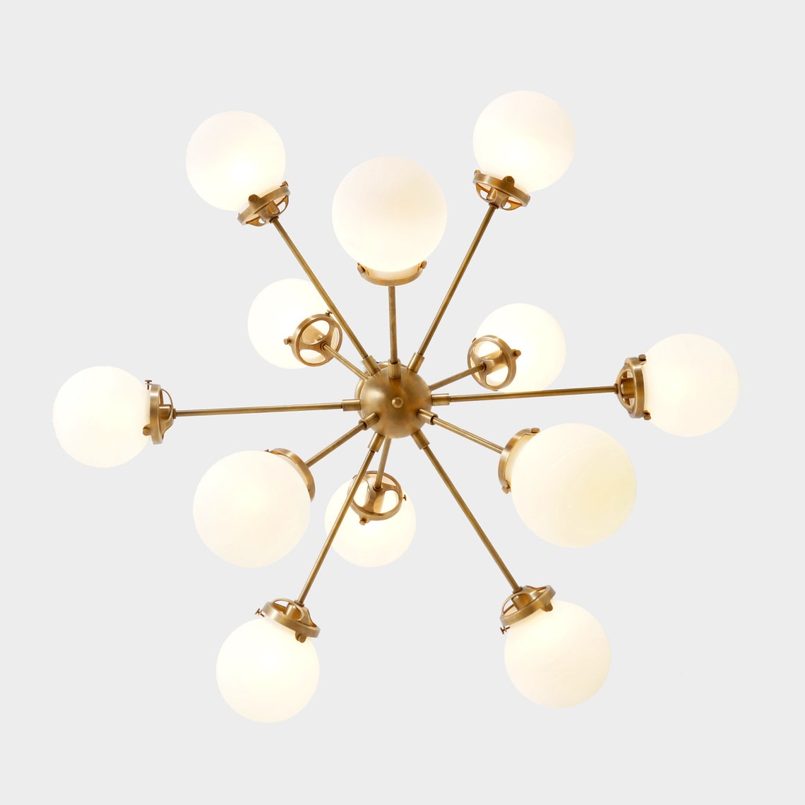 Modern Brass 12 Globe Bistro Sputnik Chandelier Light Fixture Etsy