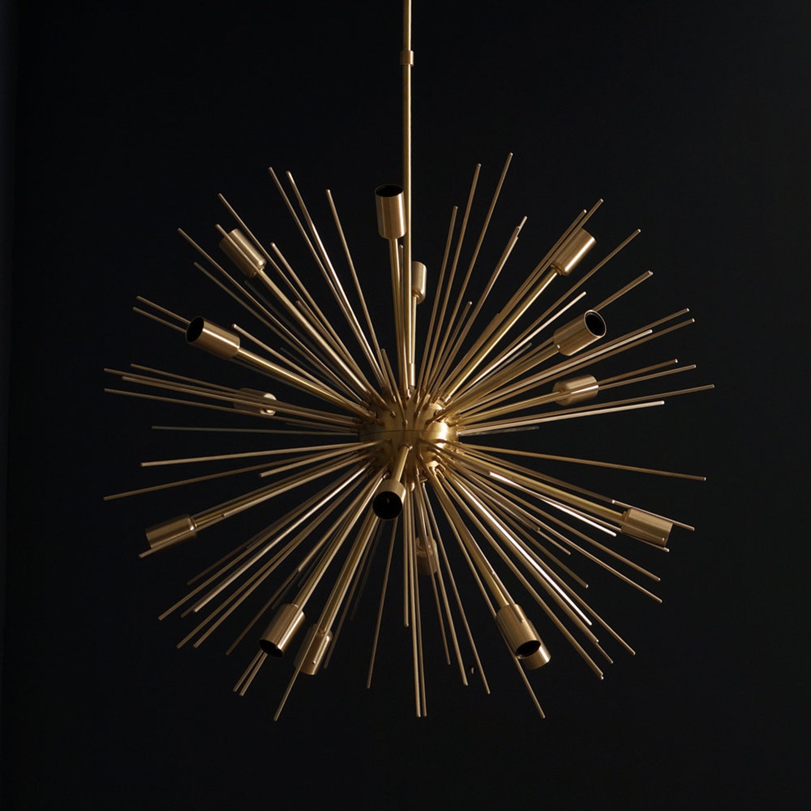 16 Lights Modern Brass Sputnik Urchin Chandelier Light Fixture Etsy