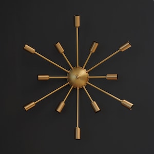 Modern Brass 12 Lights Wall Sconce - Modern Brass Sputnik Wall Lamp