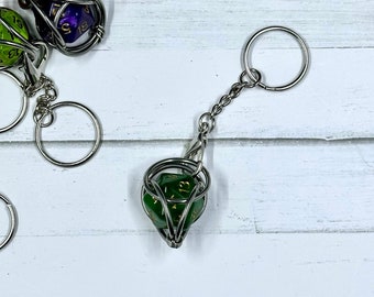 Deluxe D20 Dice Cage Keychain, Dungeons and Dragons Dice Keychain, D20 Keychain, DM Gift, DND Gift, Chainmail Keychain, Dungeon Master