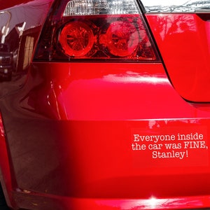 The Office Everyone Inside The Car Decal, Nerdy Decal,  Car Decal, Car Accessory, Nerdy Sticker, Car Sticker, Nerdy Gift, Stocking Stuffer