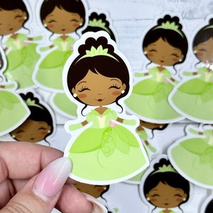 Chibi Tiana Sticker, Disney Tiana, Princess and the Frog, Princess Sticker, Cute Tiana, Cute Sticker, Disney Sticker, Gift for Nerd