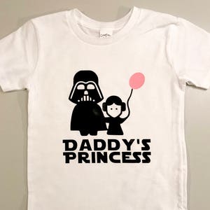 Daddy&#39;s Princess, Disney Star Wars Darth Vader and Princess Leia Shirt, Girls Clothing, Nerdy Girl, Geek Girl, Daddy Daughter Shirts