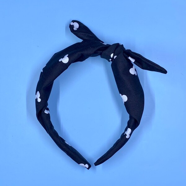 Disney Mickey Head Knot Headband, Disney Headband, Disney Park Headband, Disney Accessories, Top Knot Headband, Knotty Bow Headband