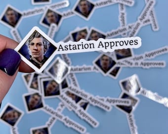 Astarion Approves Sticker, BG3 Sticker, Baldur's Gate Sticker, Astarion Sticker, Dungeons and Dragons Sticker, DND Sticker, Gift for Nerd