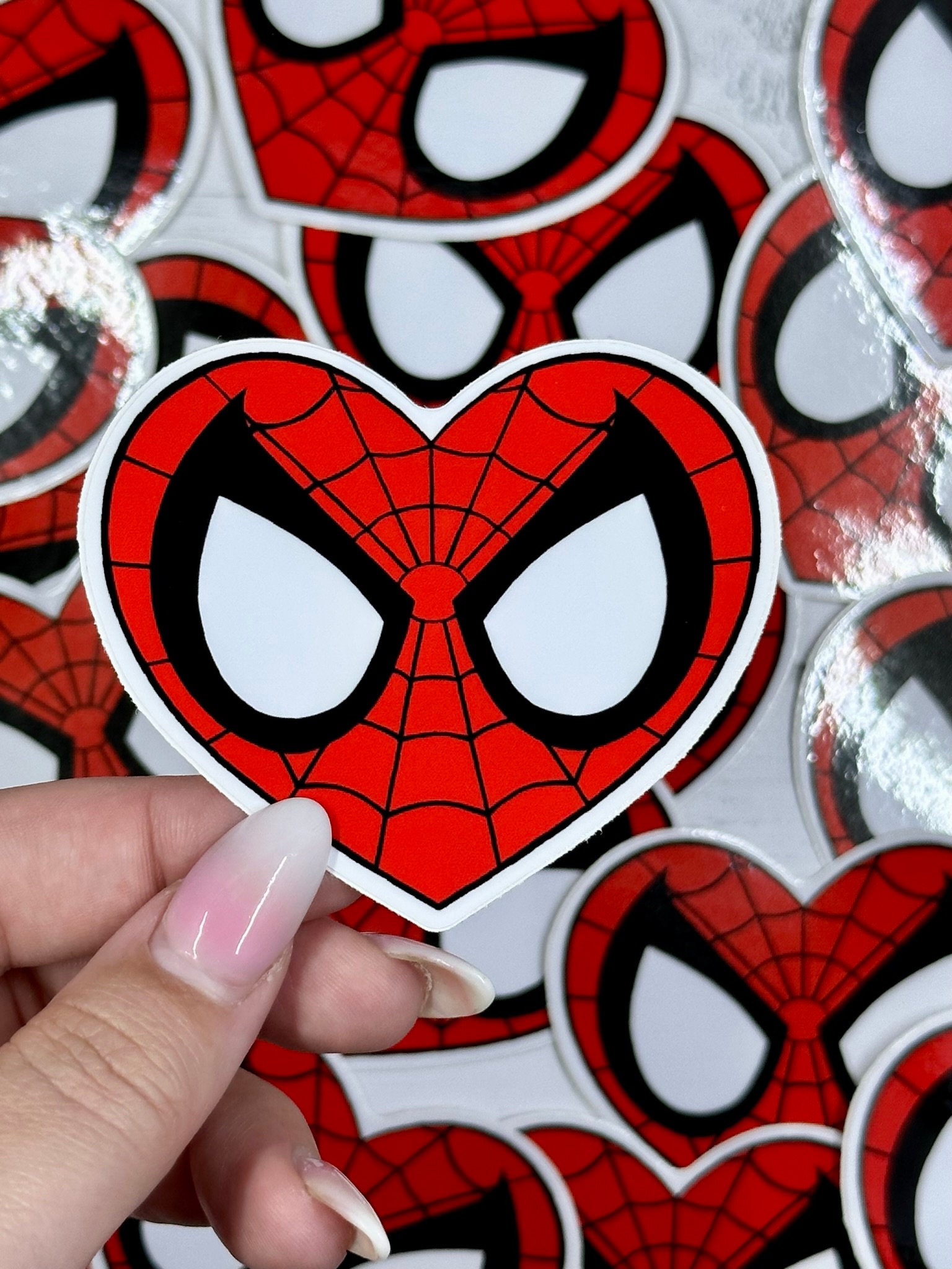 Spiderman Heart Sticker Spider-Man Sticker Marvel Sticker - Etsy España