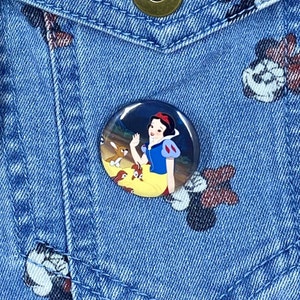 Sneeuwwitje Beestje Knop, Zeven Dwergen, Sneeuwwitje Knop, Disney Knop, Pinnen, Drukknop, Pin Terug Knop, Aangepaste Knop