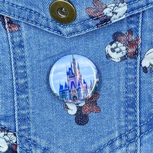 Disney World Castle, Disney Parks Button, Disney World Button, Disney castle, Disney Button, Pins, Pressed Button, Pin Back Button, Button