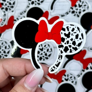 Cruella Ears Sticker, Cruella, 101 Dalmatians, Cruella Movie, Disney Art, Disney Ears, Mickey Ears, Minnie Ears