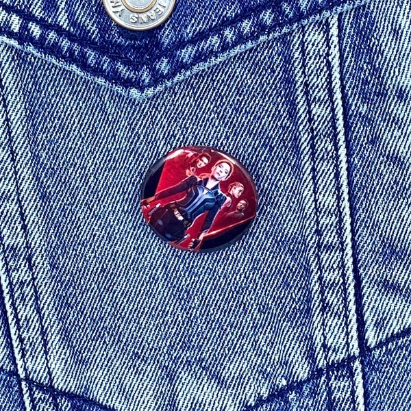 Marvel Black Widow Button, Natasha Romanoff, Black Widow, Avengers Button, Marvel Button, Pins, Pressed Button, Pin Back Button, Button