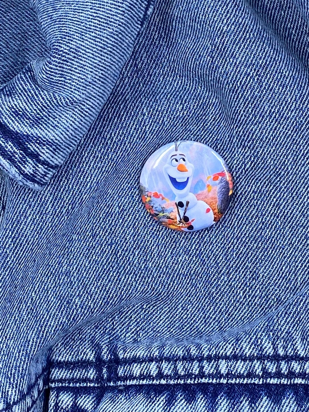 Olaf Button, Frozen Olaf, Frozen 2 Button, Frozen Button, Disney Button, Pins, Pressed Button