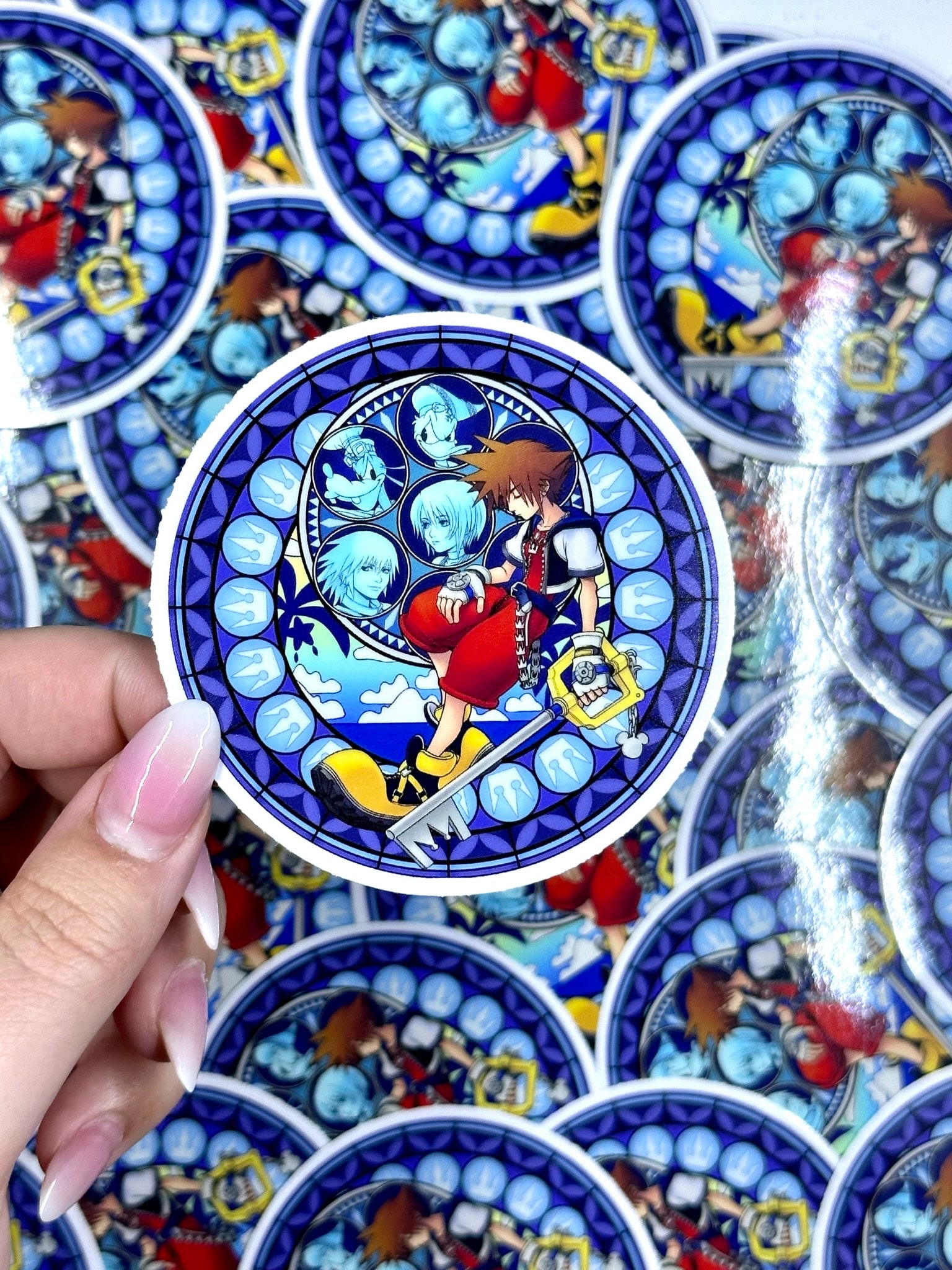 KH Stained Glass Sticker Kingdom Hearts Sticker Disney - Etsy