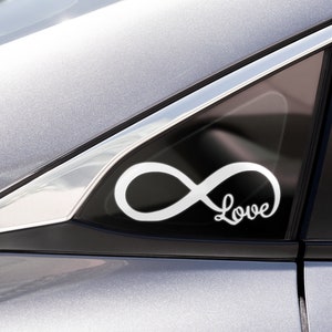 Infinity Love Decal, Infinity, Love, Decal, Infinity Sticker, Infinity Love Sticker, Car Decal, Car Accessory, Car Sticker, Stocking Stuffer