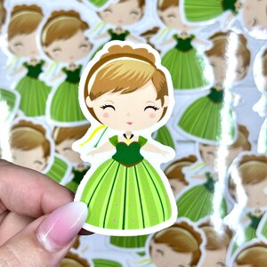Chibi Princess Anna Sticker, Disney Anna, Frozen, Princess Sticker, Cute Frozen, Cute Sticker, Disney Sticker, Gift for Nerd