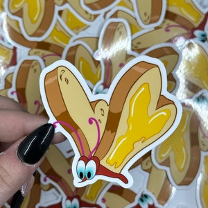 Alice In Wonderland Bread and Butterfly Sticker, Butterfly Sticker, Alice Disney Sticker, Disney Decal, Water Bottle Sticker, Gift for Nerd