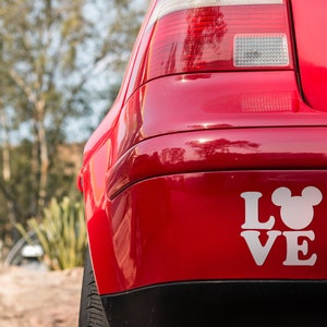 Mickey LOVE Decal, Nerdy Decal,  Car Decal, Car Accessory, Nerdy Sticker, Car Sticker, Disney, Nerdy Gift, Stocking Stuffer, Geek Gift