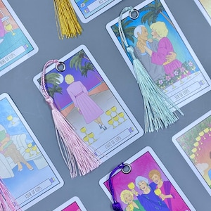 Intuitiv gewählte Golden Girls Tarot Karte Buchzeichen, Golden Girls Tarot, Betty White, Buch Geschenk, Witchy, Bookish, Reader, Tarot Legung