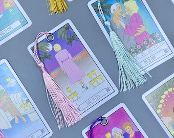 Intuitively Chosen Golden Girls Tarot Card Book Mark, Golden Girls Tarot, Betty White, Book Gift, Witchy, Bookish, Reader, Tarot Reading