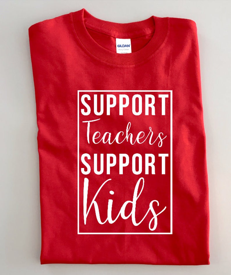 Red for Ed Support Teachers Support Kids Teacher Shirt Etsy