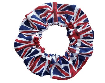 Union Jack Vintage Flag Scrunchie Large 16cm Diameter 80s 90s Size British Made