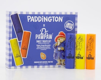 Paddington Bear Lip Balm Gift Set Including Original, Orange Marmalade & Hot Chocolate Lip Balms