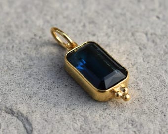 Colgante de ónix negro, colgante octogonal de ónix negro, colgante pequeño de ónix negro, colgante octogonal pequeño de ónix, regalo para ella