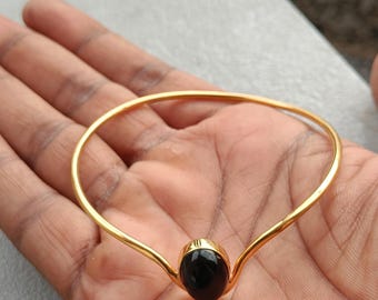 Black Onyx Bangle, 925 Sterling Silver Bangle, Everyday Bangle Bracelet. Black Bangle, Onyx Jewelry, Stacking Bangle, Gift For Her, Bracelet