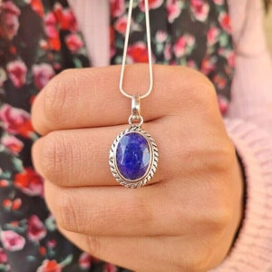 Lapis Lazui Pendant, Blue Lapis Checker cut Pendant, Top Grade Blue Lapis, Natural Lapis, Lapis Pendant, Gift For her, Small Size Pendant