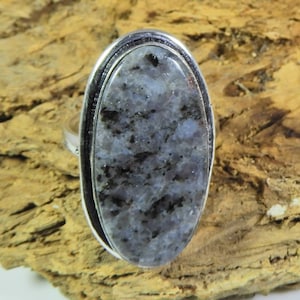 Natural Lepidolite Ring, 925 Sterling Silver Ring, Agate Ring, Women Lepidolite Silver Ring, Boho Ring, Birthstone Gift Ring, Gift For Her