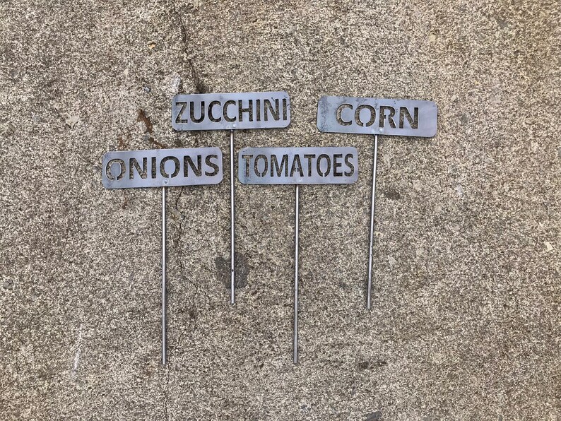 Metal Garden Stakes / Vegetable Stakes / Herb Marker / DIY Etsy