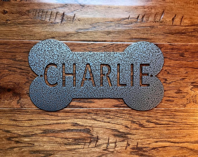 Dog Name Plate / Dog Bone Sign / Giant Dog Name Tag / Dog Etsy