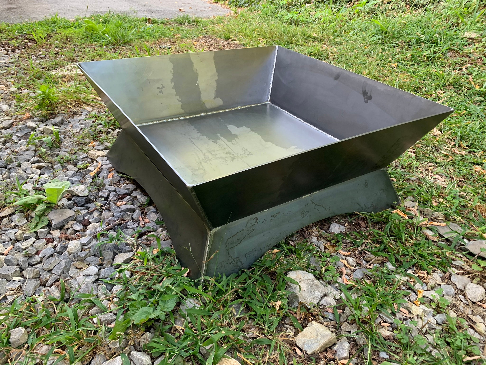 Large 26 Inch Modern Fire Pit / Custom Steel Fire Pit / Etsy