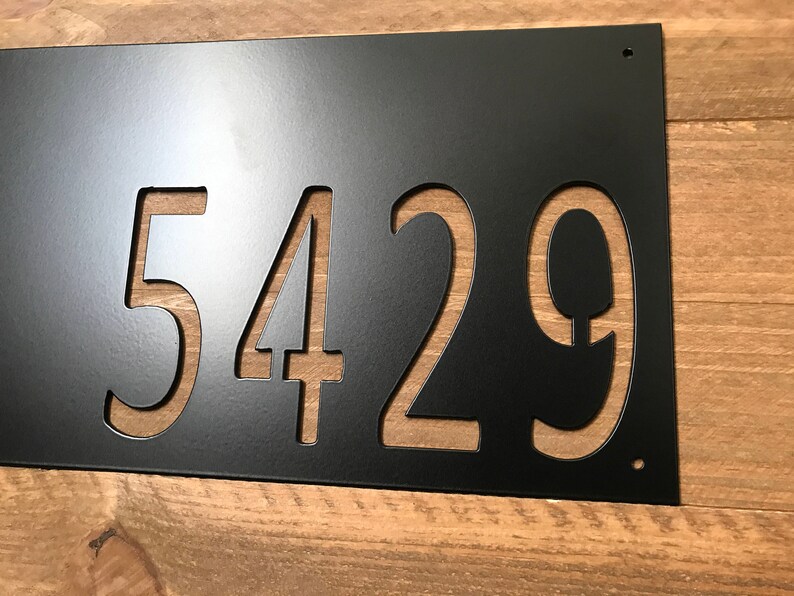 Modern Horizontal Metal House Number / Metal Address Sign / Etsy