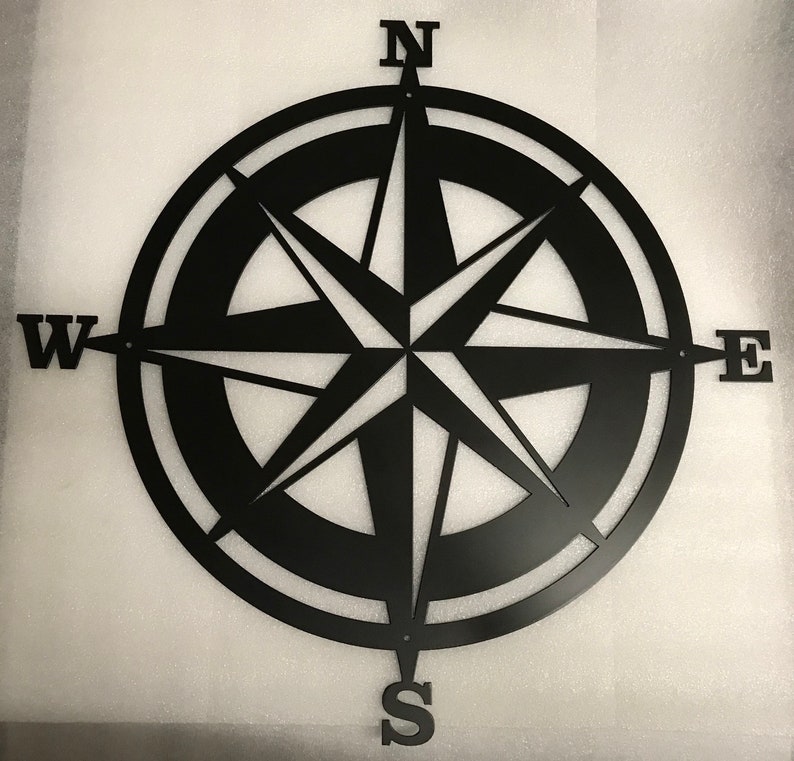 Nautical Compass Metal Sign / Compass Rose / Nautical Decor / | Etsy
