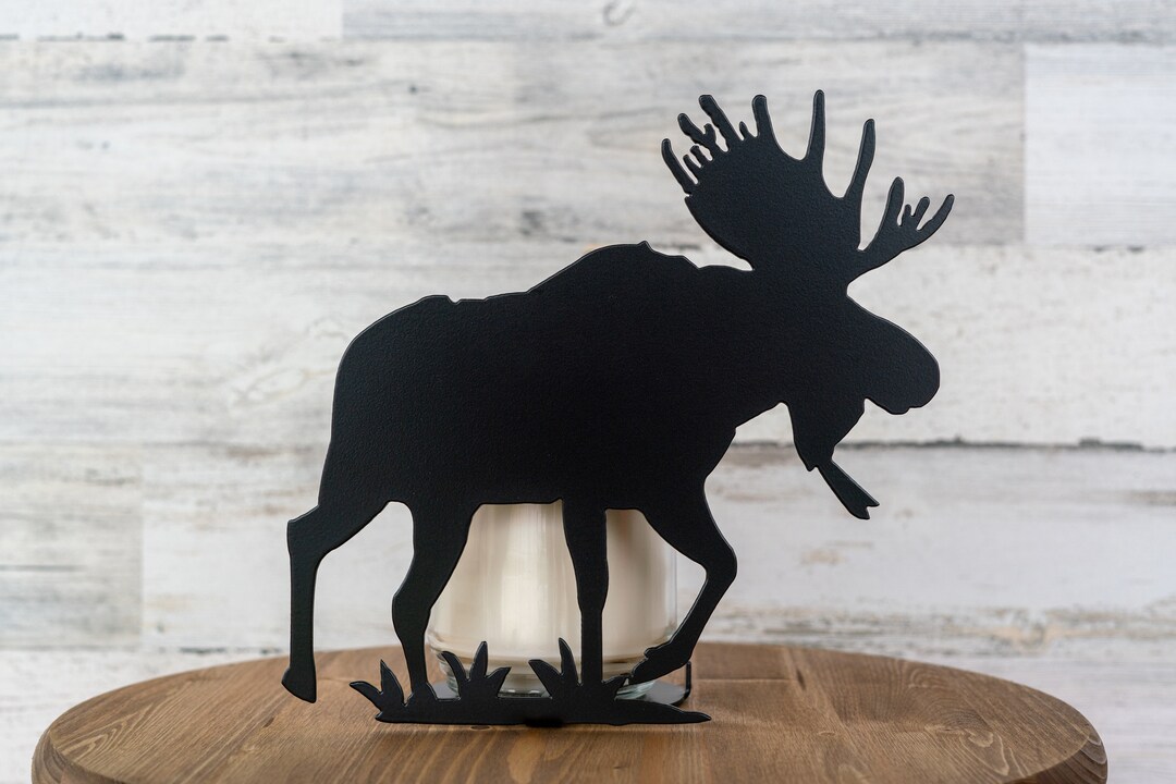Metal Moose Candle Holder / Moose Home Decor / Metal Candle Etsy