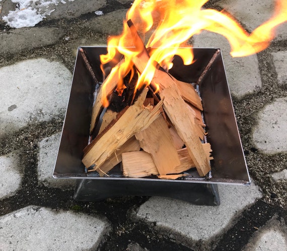 Small Modern Fire Pit Steel Fire Pit Portable Fire Pit Etsy