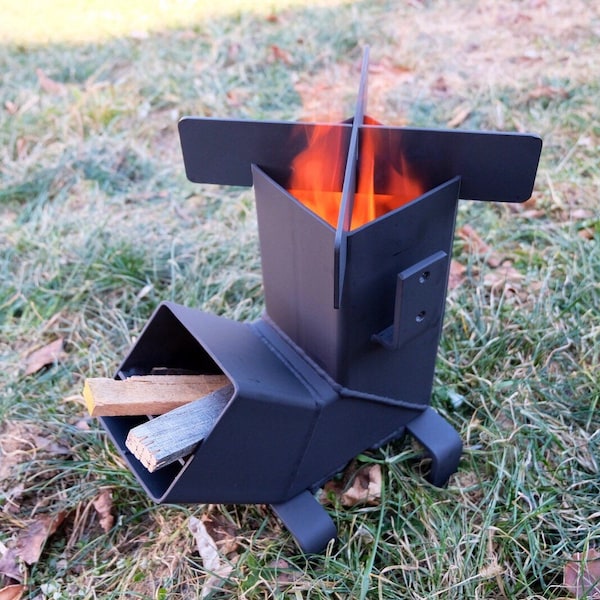 Rocket Stove *Removable top and Self Feeding*  ChristiansburgWeld Rocket Stove / Camping Stove / Wood Stove / Emergency Stove /Survival