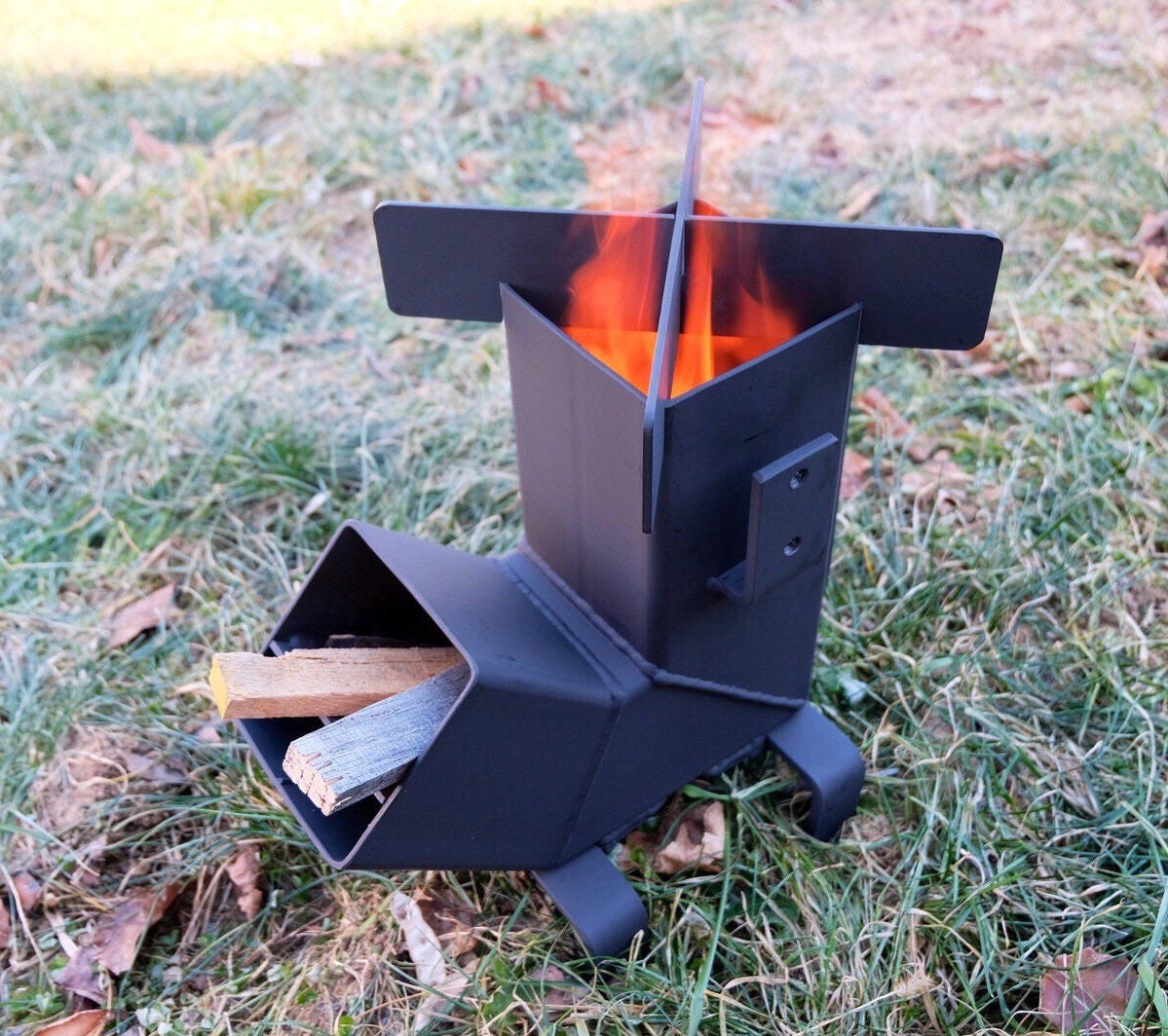 Rocket Stove with Removable top and Self Feeding Etsy
