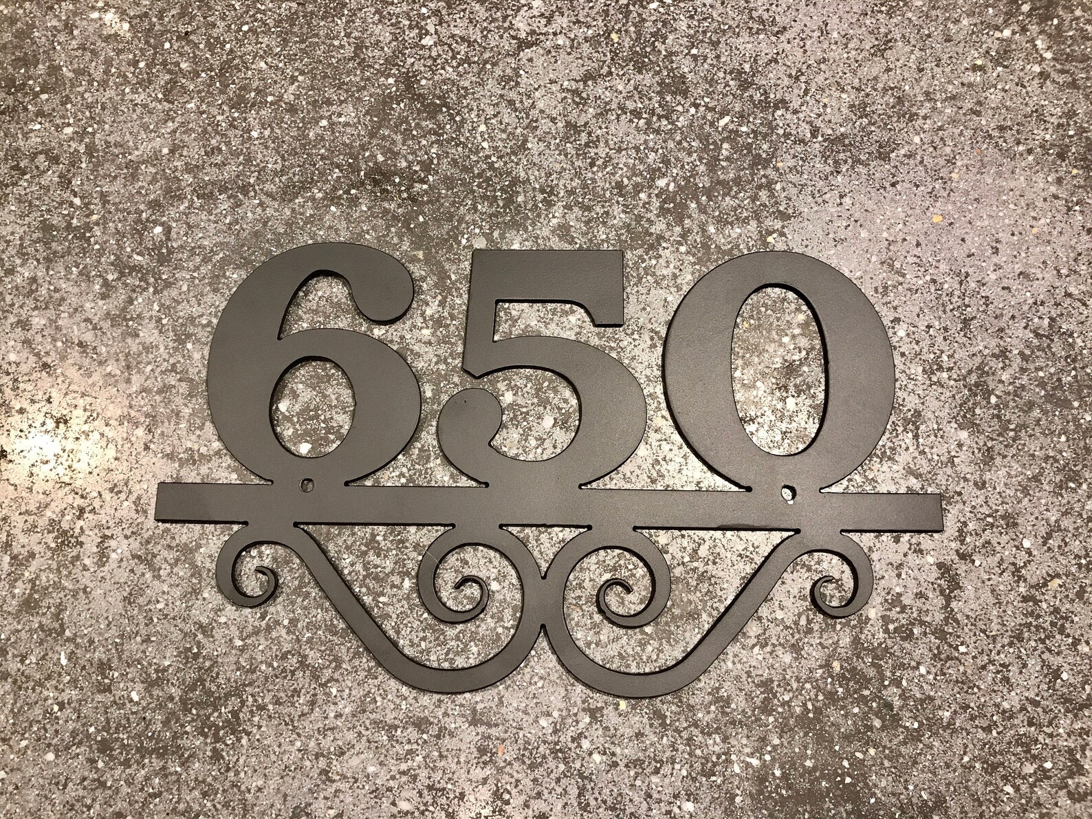Metal House Number With 3 Numbers and Scrolls / Metal Address - Etsy