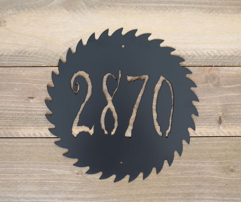 Saw Blade House Numbers With Wavy Cut Numbers / Saw Blade Etsy