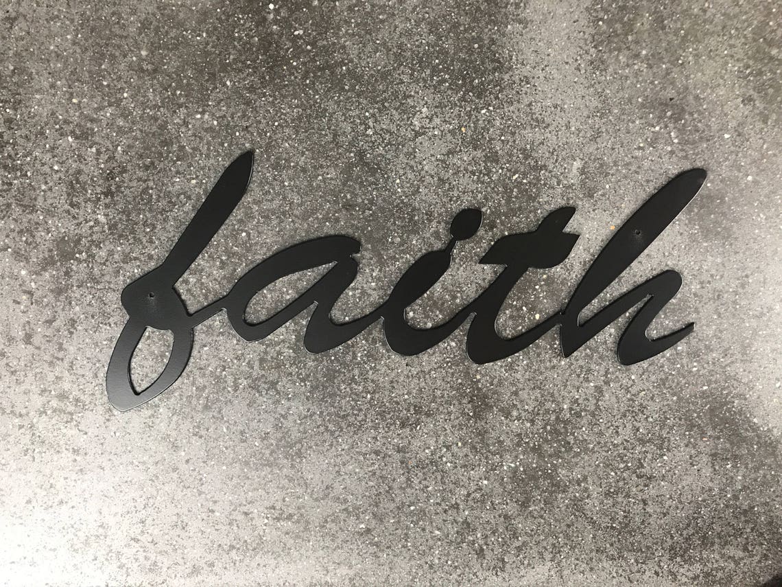 Faith Metal Sign / Faith Metal Wall Art / Faith Metal Home Etsy