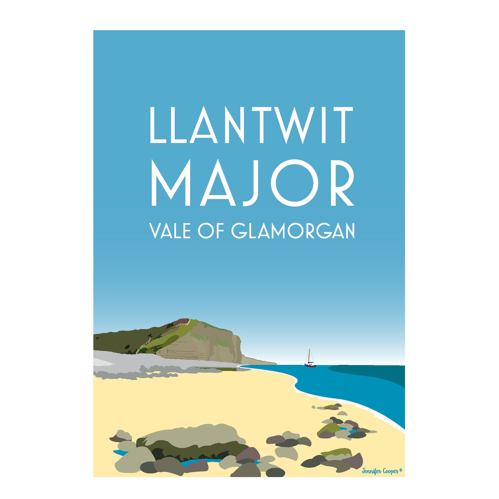 Llantwit Major Vintage/art Deco Design Birthday/wedding Gift Retro