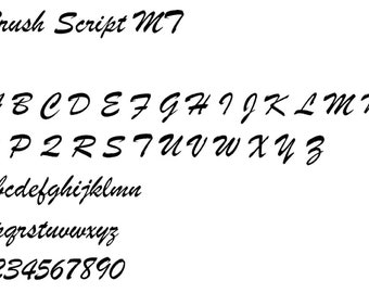 Brush Script MT」フォントで最大20文字のテキスト - Etsy 日本
