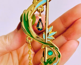 Broche esmaltado de bardo de FFXIV